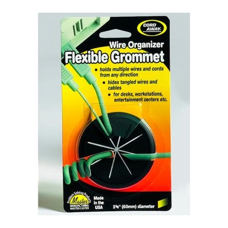 Master Mfg Master CordAway 00 Flexible Grommet, 2-3/8" Diameter, Black, Pack of 1 209